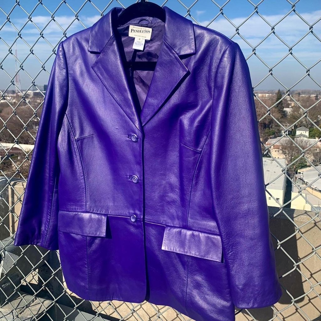 Violet Pendleton Leather Jacket